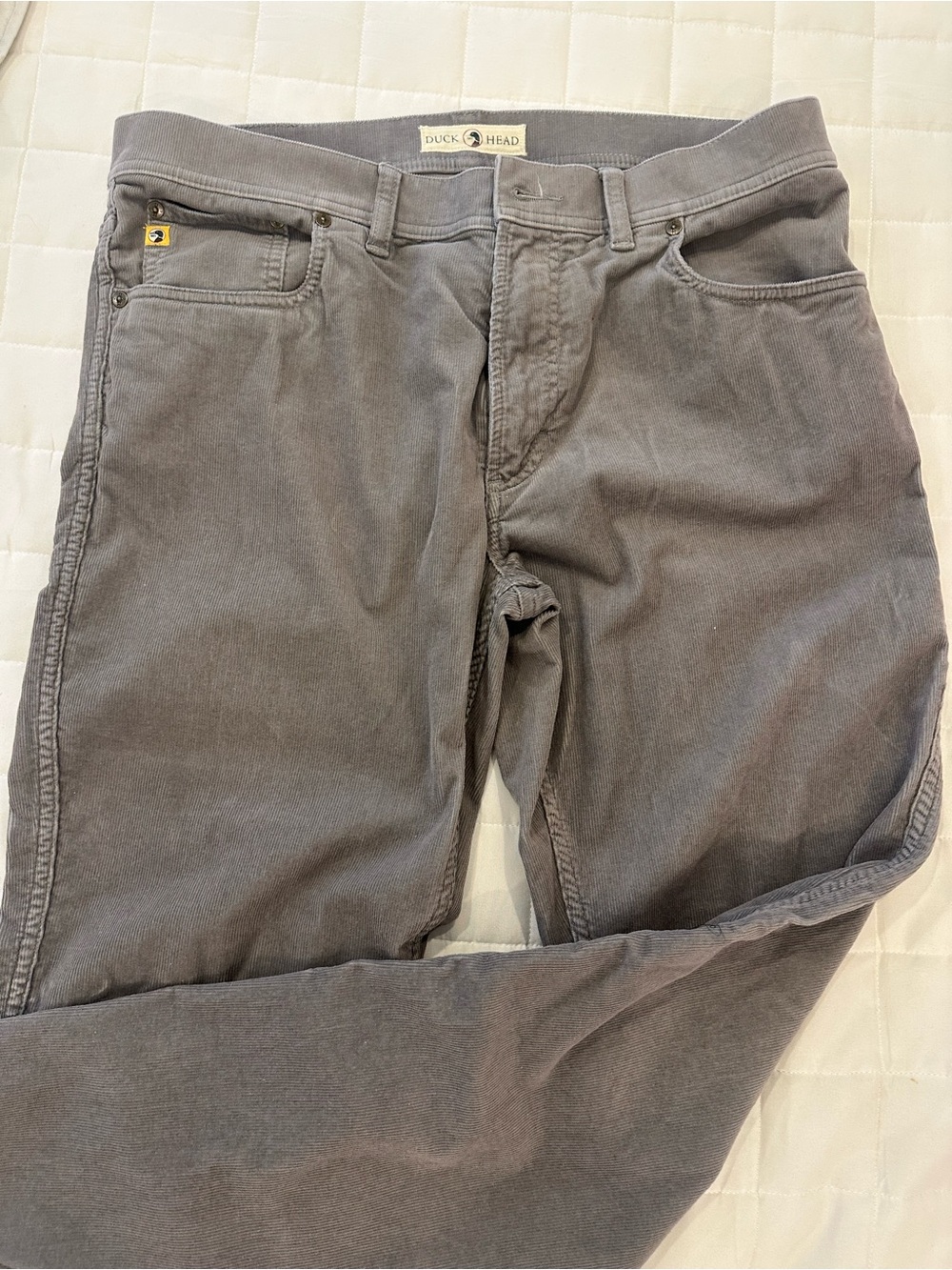 Duck Head Men's Straight-Leg Chinos in Charcoal Gray